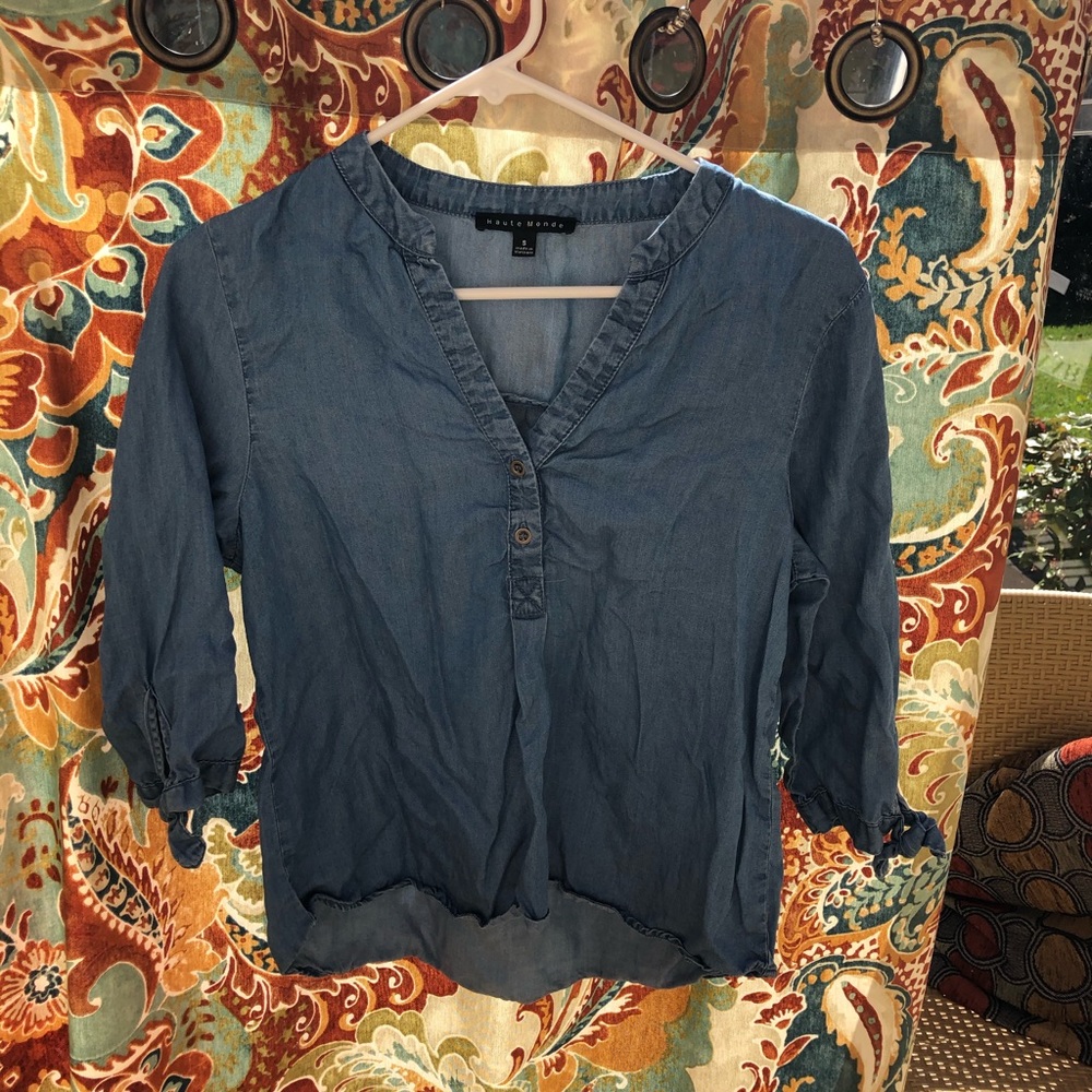 3/4 sleeve haute monde top